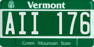 VT license plate AII176