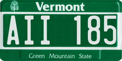 VT license plate AII185