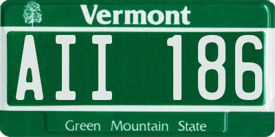 VT license plate AII186