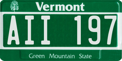 VT license plate AII197