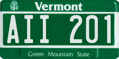 VT license plate AII201