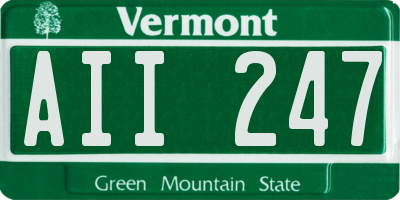 VT license plate AII247