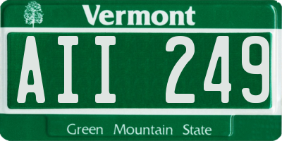 VT license plate AII249