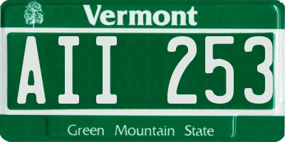 VT license plate AII253