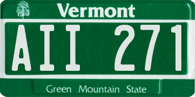 VT license plate AII271