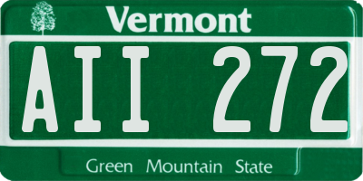 VT license plate AII272