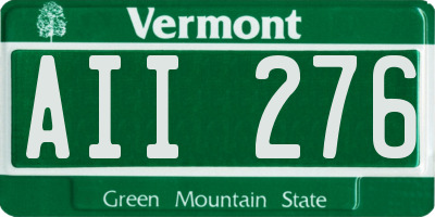 VT license plate AII276