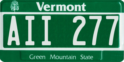 VT license plate AII277