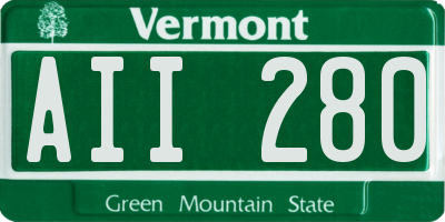VT license plate AII280