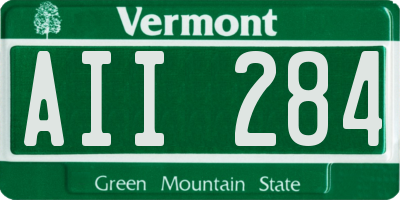 VT license plate AII284