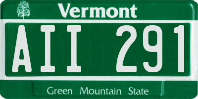 VT license plate AII291