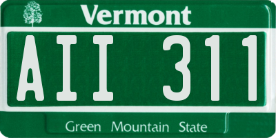 VT license plate AII311