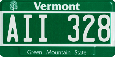 VT license plate AII328