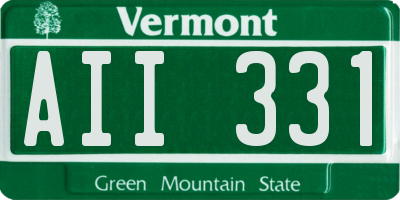 VT license plate AII331