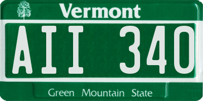 VT license plate AII340