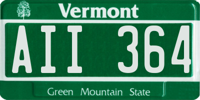 VT license plate AII364
