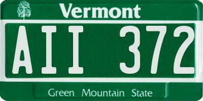 VT license plate AII372