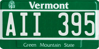 VT license plate AII395