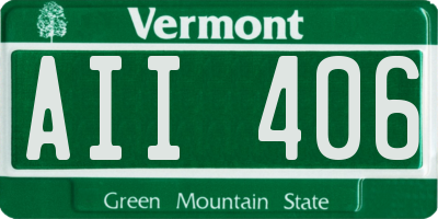 VT license plate AII406