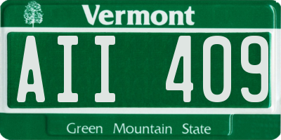 VT license plate AII409