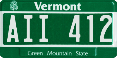 VT license plate AII412