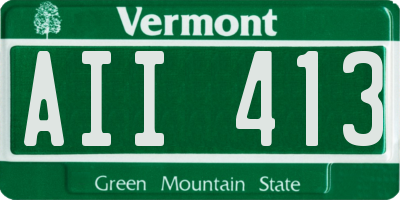 VT license plate AII413