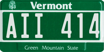 VT license plate AII414