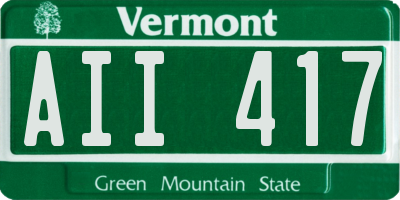 VT license plate AII417