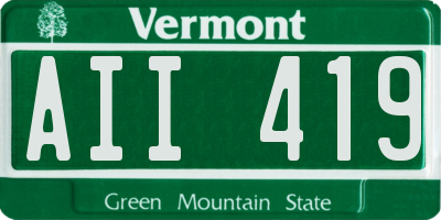 VT license plate AII419