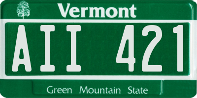 VT license plate AII421
