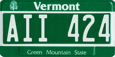VT license plate AII424