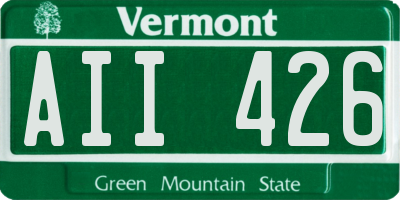 VT license plate AII426