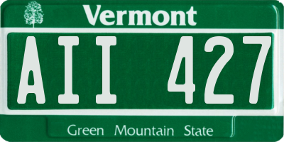VT license plate AII427