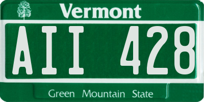 VT license plate AII428