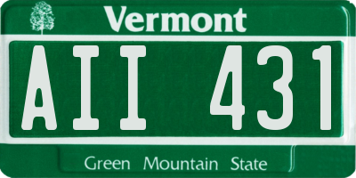 VT license plate AII431