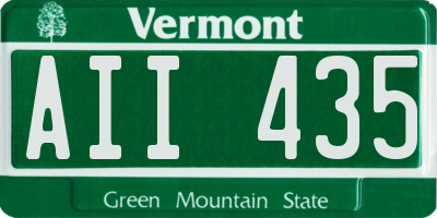 VT license plate AII435