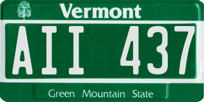 VT license plate AII437