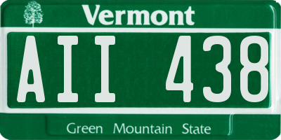 VT license plate AII438