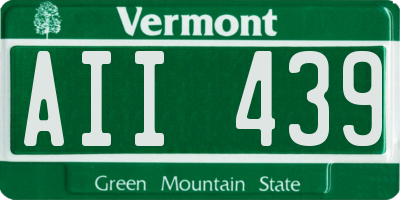 VT license plate AII439
