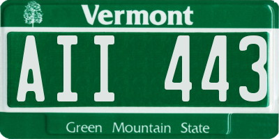 VT license plate AII443