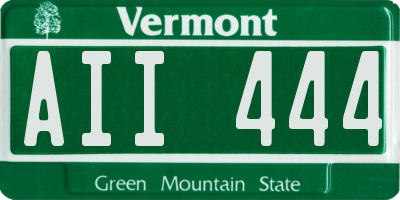 VT license plate AII444