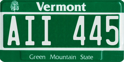 VT license plate AII445