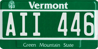 VT license plate AII446