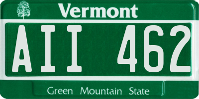 VT license plate AII462