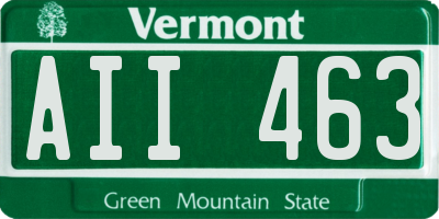 VT license plate AII463