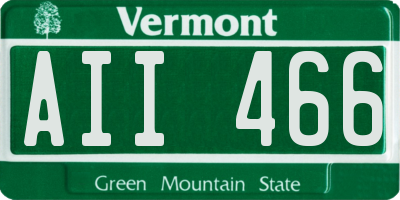 VT license plate AII466