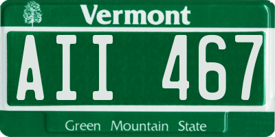 VT license plate AII467