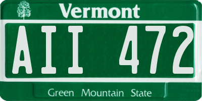 VT license plate AII472