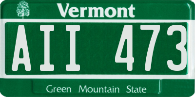 VT license plate AII473