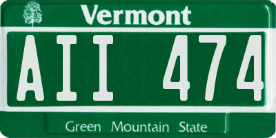 VT license plate AII474